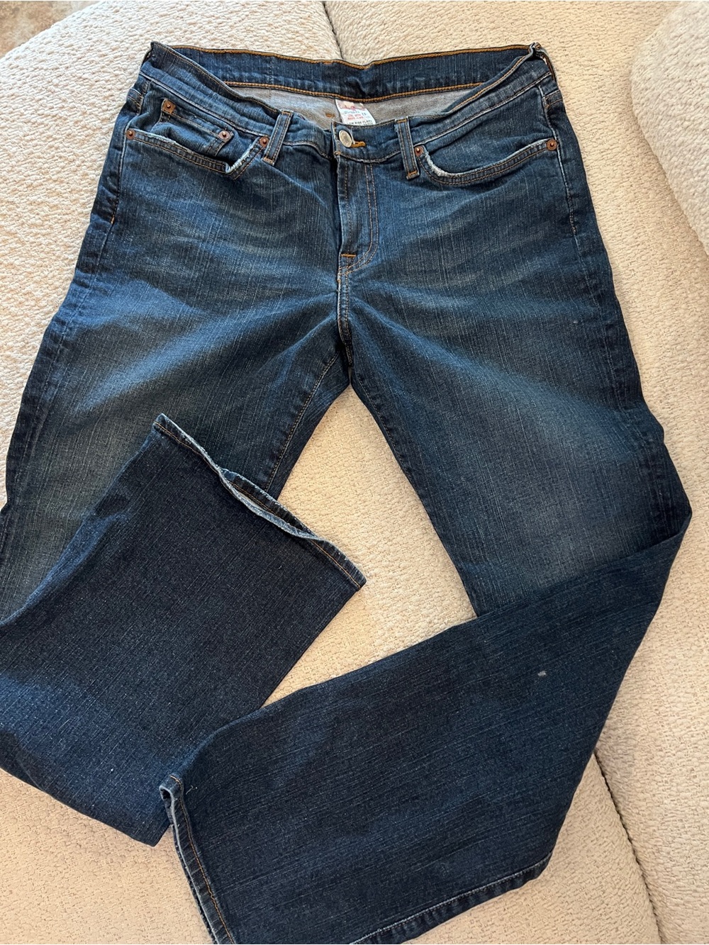Lucky Brand Women's Dark Blue Straight-Leg Jeans